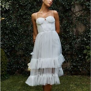 White Selfie Leslie Dress - worn once - size medium